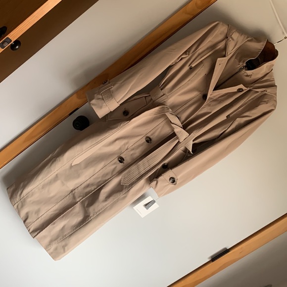 NWT ORIGINAL LONDON FOG MAXI Classic Very Long TRENCH w/hood and bib vest - Picture 3 of 12